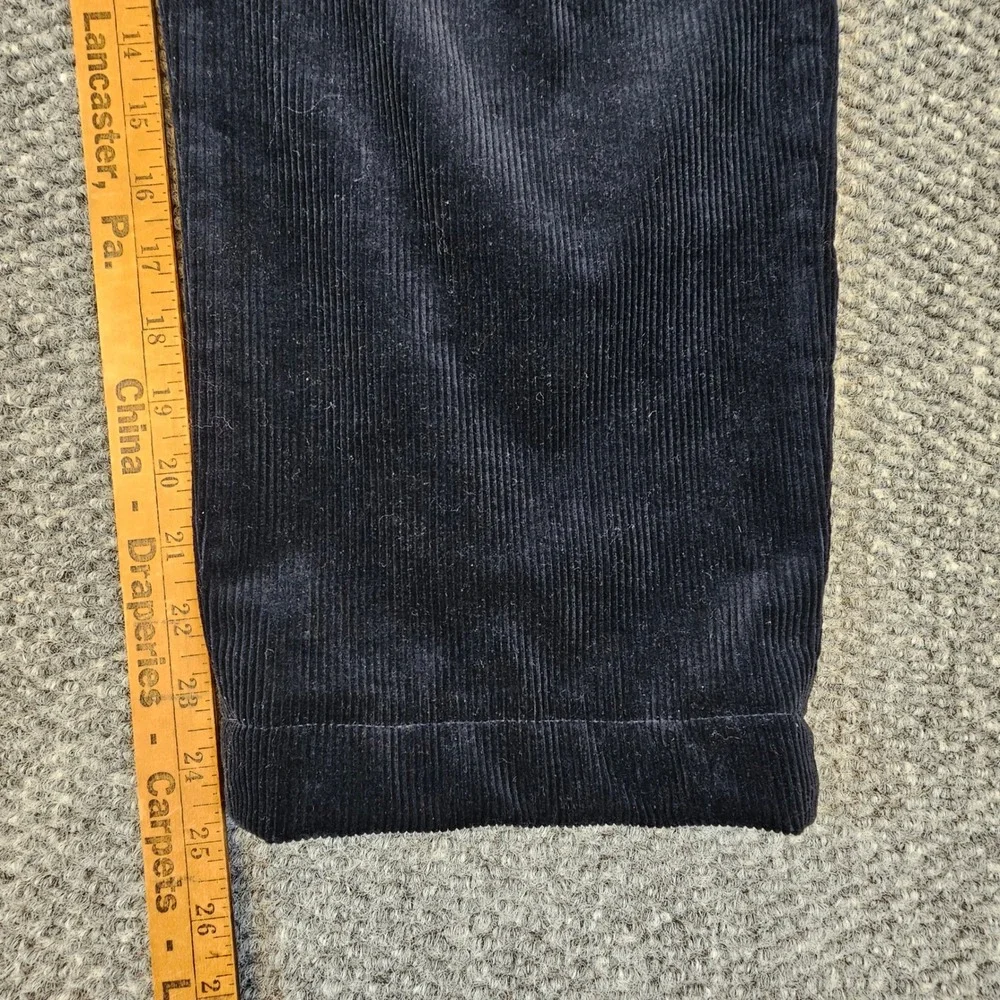 Polo Ralph Lauren Mens Navy Blue Corduroy Stretch Straight Fit Pants 38x25‎